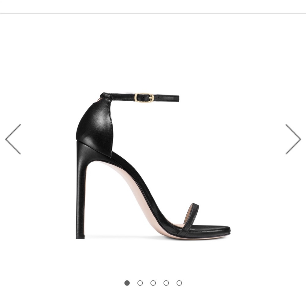 Authentic Stuart Weitzman Nudist Black Sandal